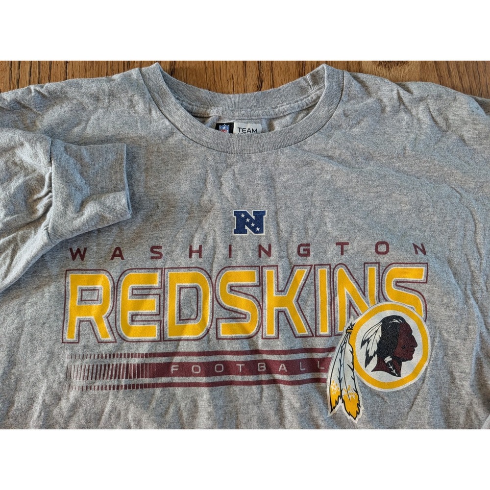 Washington Redskins Long Sleeve Shirt Pullover NFL Team Apparel Gray Men's 2XL